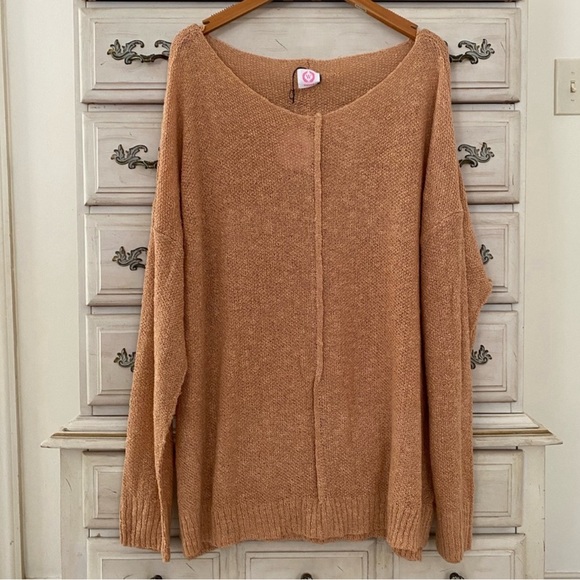 Vici Sweaters - Vici Boutique Dusty Cedar Knit Long Sleeve Top